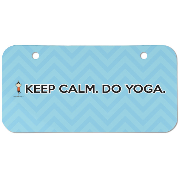 Custom Keep Calm & Do Yoga Mini/Bicycle License Plate (2 Holes)