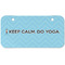 Keep Calm & Do Yoga Mini Bicycle License Plate - Two Holes