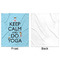 Keep Calm & Do Yoga Minky Blanket - 50"x60" - Single Sided - Front & Back
