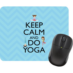 Keep Calm & Do Yoga Rectangular Mouse Pad