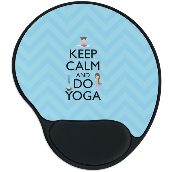 Custom Keep Calm & Do Yoga Mouse Pad with Wrist Support