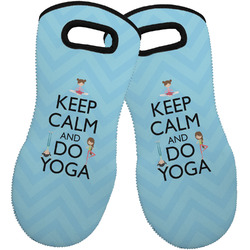 Keep Calm & Do Yoga Neoprene Oven Mitts - Set of 2