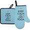 Keep Calm & Do Yoga Right Oven Mitt & Pot Holder Set