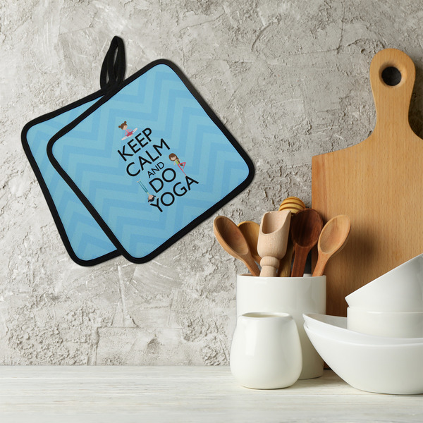 Keep Calm & Do Yoga Neoprene Pot Holder - Set of 2  LIFESTYLE