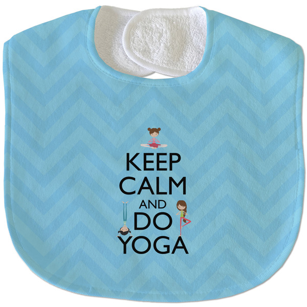 Custom Keep Calm & Do Yoga Velour Baby Bib