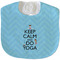 Keep Calm & Do Yoga New Baby Bib - Closed and Folded