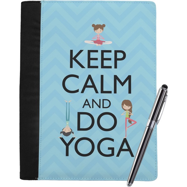 Custom Keep Calm & Do Yoga Notebook Padfolio - Large