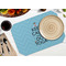 Keep Calm & Do Yoga Octagon Placemat - Single front (LIFESTYLE) Flatlay