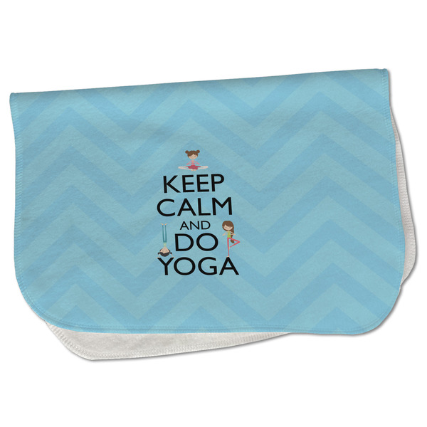 Custom Keep Calm & Do Yoga Burp Cloth - Fleece