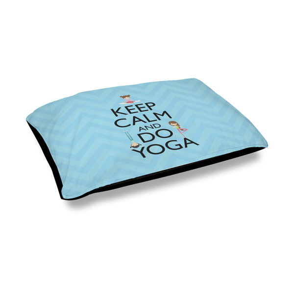 Custom Keep Calm & Do Yoga Outdoor Dog Bed - Medium