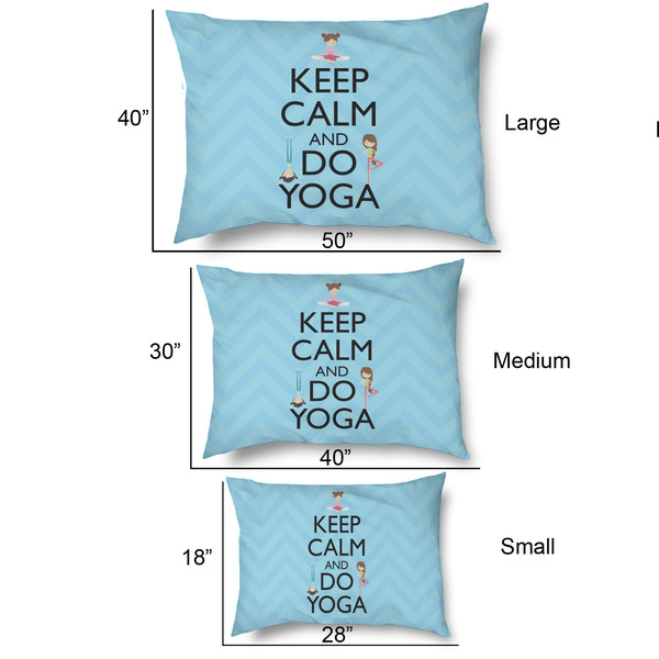 Keep Calm & Do Yoga Outdoor Dog Beds - SIZE CHART