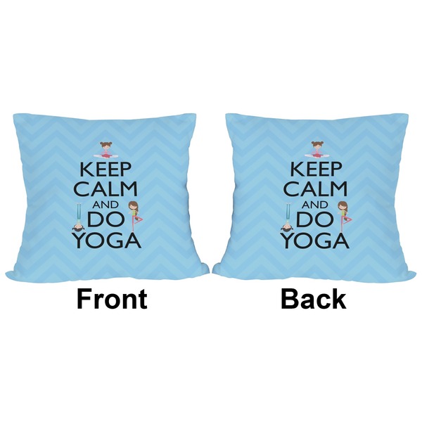 Keep Calm & Do Yoga Outdoor Pillow - 18x18