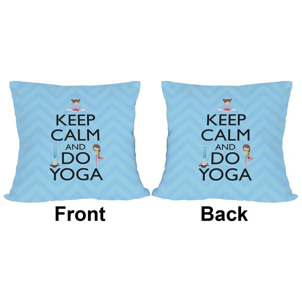 Keep Calm & Do Yoga Outdoor Pillow - 20x20