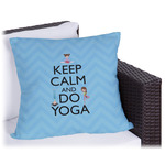 Keep Calm & Do Yoga Outdoor Pillow - 16"