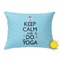Keep Calm & Do Yoga Outdoor Throw Pillow (Rectangular - 12x16)
