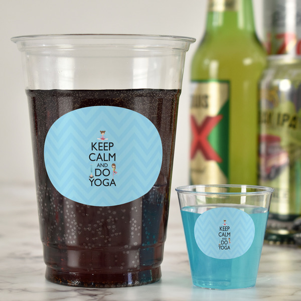 Keep Calm & Do Yoga Party Cups - 16oz - In Context