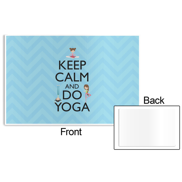 Keep Calm & Do Yoga Disposable Paper Placemat - Front & Back