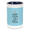 Keep Calm & Do Yoga Ceramic Pencil Holders - Blue