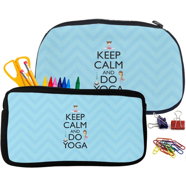 Keep Calm & Do Yoga Pencil / School Supplies Bags Small and Medium