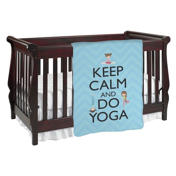 Custom Keep Calm & Do Yoga Baby Blanket