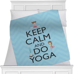 Keep Calm & Do Yoga Minky Blanket