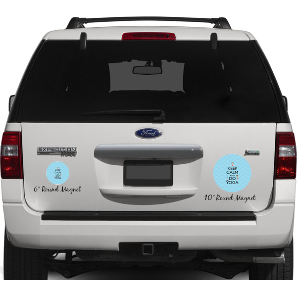 Keep Calm & Do Yoga Personalized Car Magnets on Ford Explorer