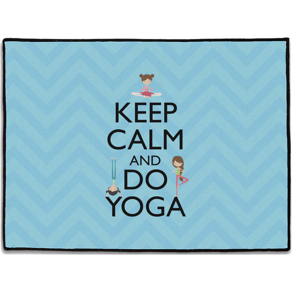 Custom Keep Calm & Do Yoga Door Mat