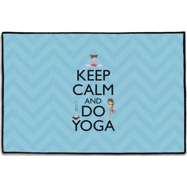 Keep Calm & Do Yoga Personalized Door Mat - 36x24 (APPROVAL)