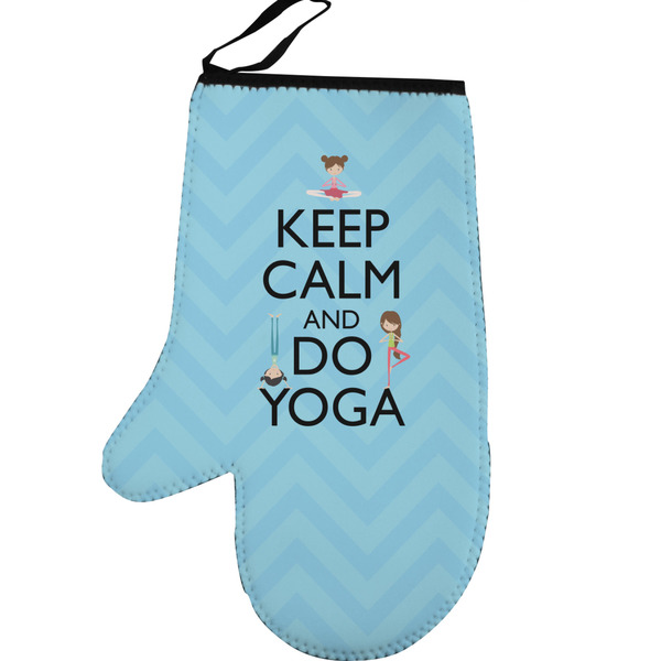 Keep Calm & Do Yoga Personalized Oven Mitt - Left