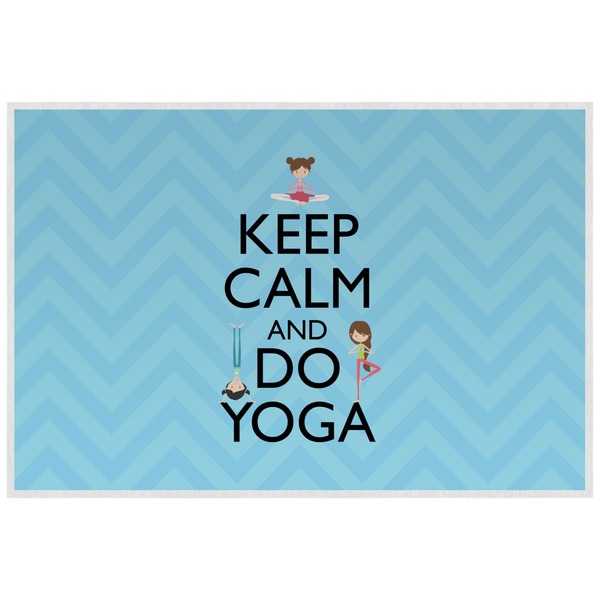 Keep Calm & Do Yoga Personalized Placemat (Back)