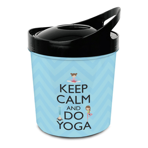Custom Keep Calm & Do Yoga Plastic Ice Bucket