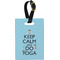 Keep Calm & Do Yoga Plastic Luggage Tag - Rectangular