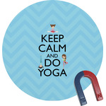 Keep Calm & Do Yoga Round Fridge Magnet