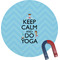Keep Calm & Do Yoga Round Fridge Magnet