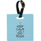 Keep Calm & Do Yoga Plastic Luggage Tag - Square