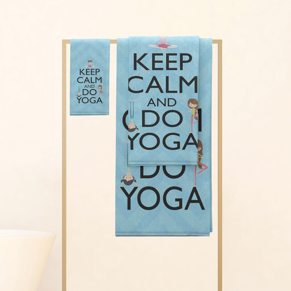 Keep Calm & Do Yoga Personalized Towel Set
