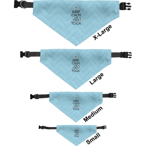 Keep Calm & Do Yoga Pet Bandana Sizes