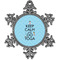 Keep Calm & Do Yoga Vintage Snowflake Ornament