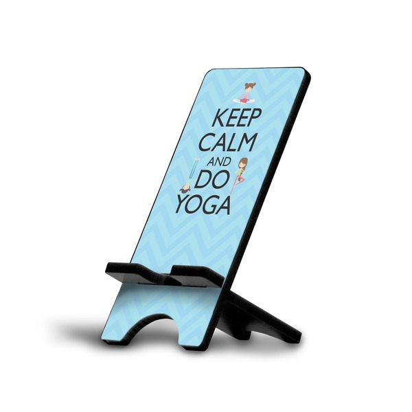 Custom Keep Calm & Do Yoga Cell Phone Stand (Large)