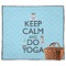 Keep Calm & Do Yoga Picnic Blanket - Flat - With Basket