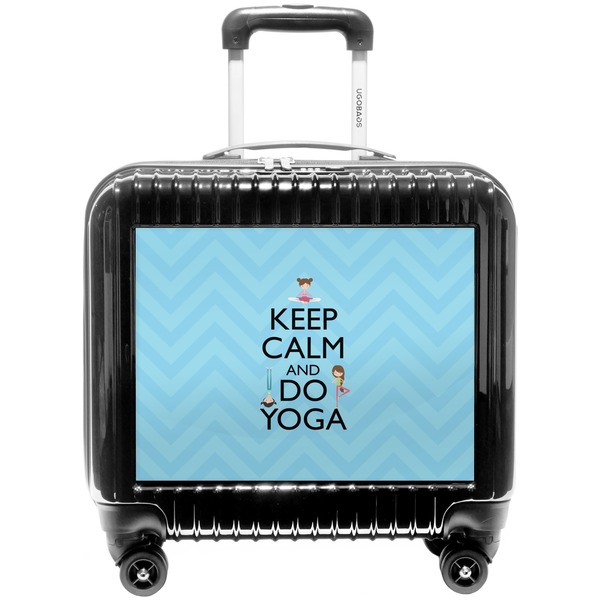 Custom Keep Calm & Do Yoga Pilot / Flight Suitcase