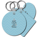 Keep Calm & Do Yoga Plastic Keychain