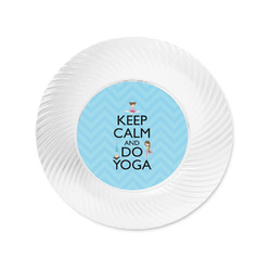 Keep Calm & Do Yoga Plastic Party Appetizer & Dessert Plates - 6"