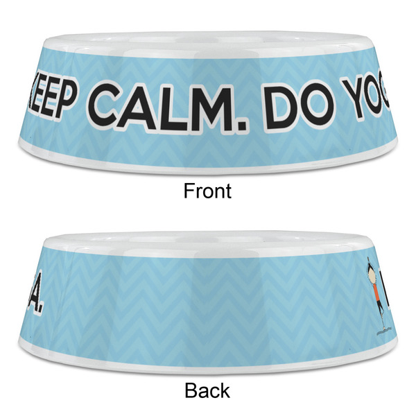 Keep Calm & Do Yoga Plastic Pet Bowls - Large - APPROVAL