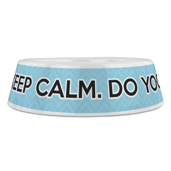 Keep Calm & Do Yoga Plastic Pet Bowls - Large - FRONT