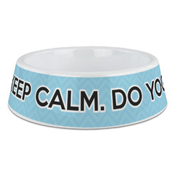 Keep Calm & Do Yoga Plastic Dog Bowl - Large