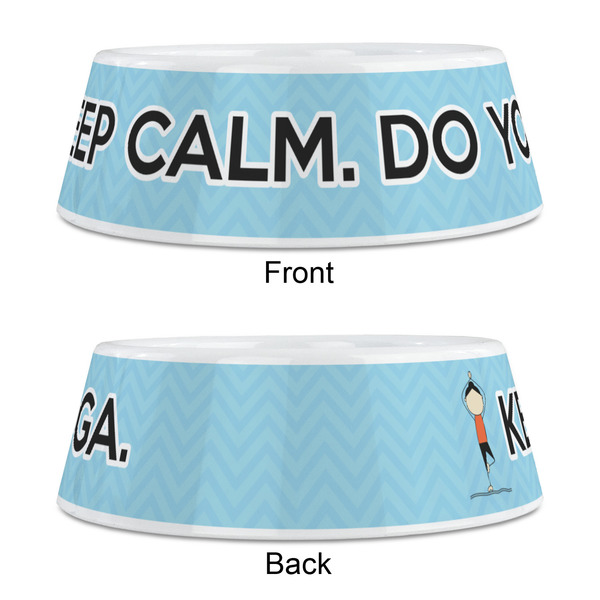 Keep Calm & Do Yoga Plastic Pet Bowls - Medium - APPROVAL
