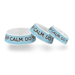 Keep Calm & Do Yoga Plastic Dog Bowl