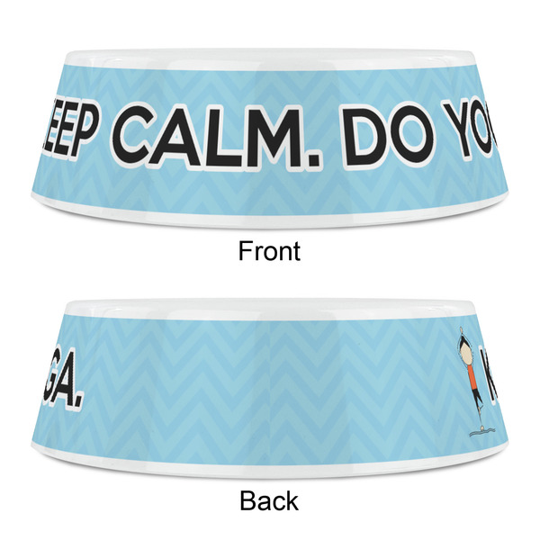 Keep Calm & Do Yoga Plastic Pet Bowls - Small - APPROVAL