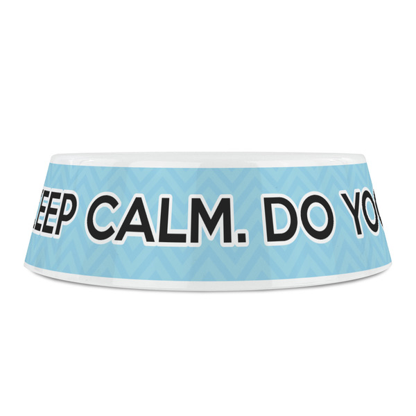 Keep Calm & Do Yoga Plastic Pet Bowls - Small - FRONT